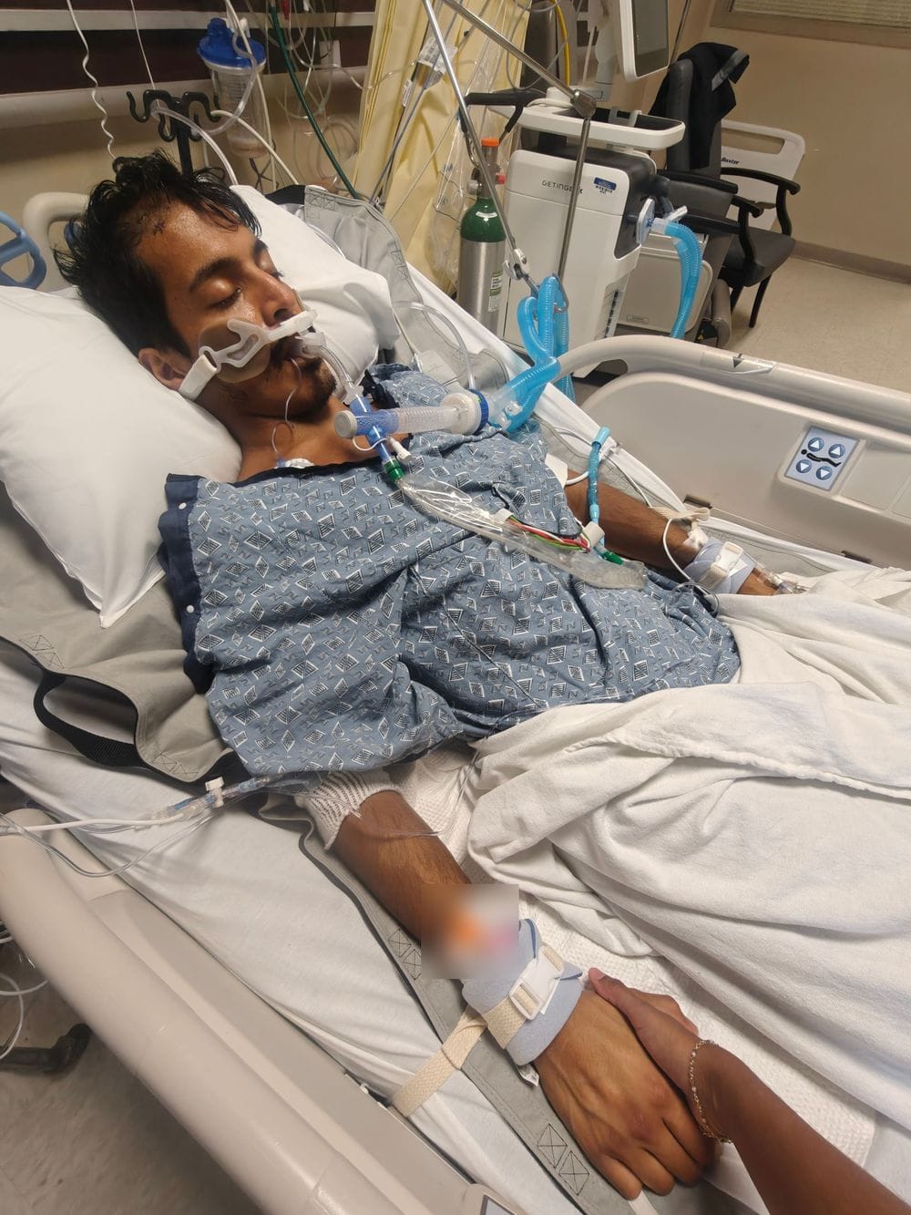 Karamat unconscious in intensive care
