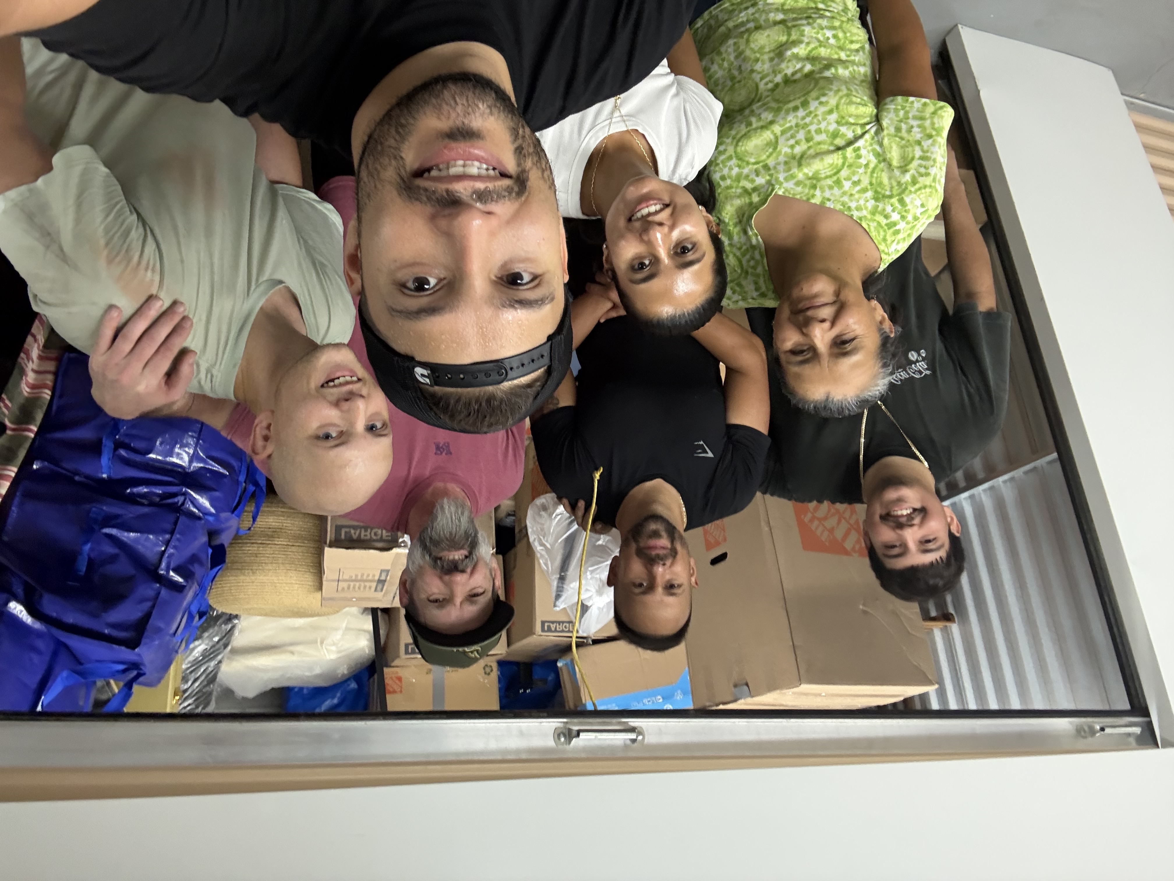 Karamat surrounded by family and friends during recovery